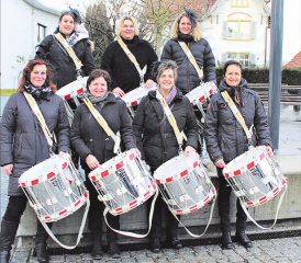 Für Musik gesorgt: Die Tambourinnen begeisterten mit flotten Märschen. (Fotos: grh)