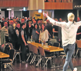 «Zäme vorwärts» − Getreu dem Motto der WYNAexpo forderte Stéphanie Berger die Aussteller auf, in Bewegung zu bleiben. (Bilder: rc.)