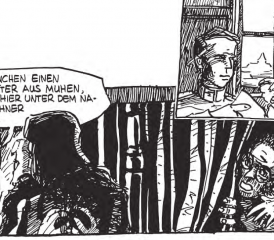 Matter in Basel und dem Elsass: Die Fahndung der Polizei im Jahr 1851 blieb vorerst erfolglos. (Bild: Matter-Comic, Reto Gloor, Markus Kirchhofer, Edition Moderne)