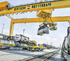 Internationale Firma mit Seetaler Wurzeln: Die Bertschi Gruppe besitzt 37’100 Tank- und Silocontainer, 1100 Lastwagen sowie 30 Containerterminals. (Bild: zVg.)