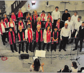 Der Gospel-on Chor: Die Sängerinnen und Sänger traten in den Kirchen Leutwil und Seon auf. (Bild: zV.g)