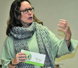 Eine überzeugende Referentin: Sara Michalik beantwortete brennende Fragen aus dem Publikum. (Bild: st.)