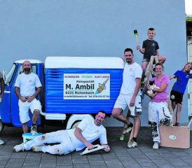 Das Team des Malergeschäfts M. Ambil und die gesamte Familie machen die Welt etwas bunter. (Bilder: jaf.)