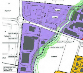Die Grossrats-Kommission ist nicht einstimmig dafür: Das Gebiet nördlich der Holzikerstrasse soll industriell erschlossen werden können. (Bild: zVg.)