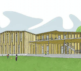 Der neue Kindergarten soll sich in die Umgebung einfügen. (Bild: zVg.)