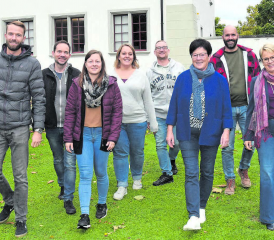 Das Organisationsteam auf dem Weg zum «Conaction Day»: Roman Holenstein, Guido Würsch, Céline Wick, Stefanie Moser, Marcel Hauri, Trudy Müller, Marco Kunz und Lis Lüthi v. l., Marc Lehner abwesend. (Bild aw.)