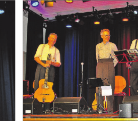 Es waren dies die Musiker: Christian Ruh, Lead-Gitarre, Daniel Zürcher, Gitarre, Augustin Maissen, Bass und Simon Wyrsch, Klarinette. (Bilder: Heidi Härri)