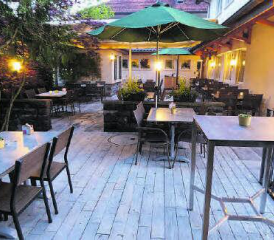 Entspannend: Die Terrasse des Restaurants Geisshof im Grünen. (Bild: zVg.)