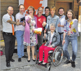 CVP-Brunch mit den Nationalratskandidat/innen:Auf dem Foto alleAnwesenden der Haupt- und Unterliste. (Bild: zVg.)