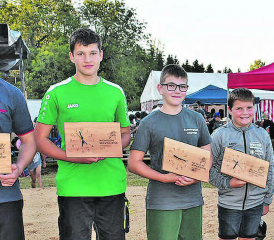 Die fünf Kategoriensieger beim Nachwuchs: (von links) Noe Müller (Römerswil), Jonas Bühler (Seengen), Levin Zürcher (Unterägeri), Robin Steiger (Schlierbach) und Diego Rösch (Zeiningen). (Foto: SKK)