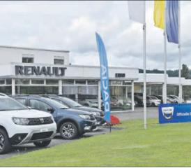 Unübersehbare Neuigkeit bei der Garage Erni: Die Dacia-Modellpalette ist in Oberkulm angekommen. (Bild: P.Te.)