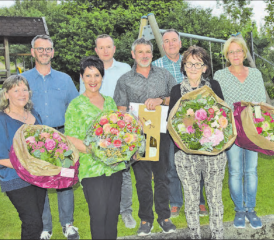 Eine aufgestellte Gruppe: Cilla Oberli, Roland Wiederkehr, Rita Rölli, Stefan Fischer (neu), Markus Brunner,Alex Erismann, Elsbeth Squindo und Barbara Hunziker (v.l). (Bilder: st.)