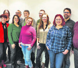 Die neue Crew aus «alten Hasen und Häsinnen» und vielen motivierten Neuzugängen: (oben, v.l.) Erika Michel, Martin Bruder, Präsident Peter Michel, Dennis Koene und Rolf Gerber; (unten v.l.):Vreni Gubler, Irène Friedl, Corinna Michel,Tania Fiorini, Simone Koene, Zsuzsanna Thurzo, Toni Jung. (Bilder: Anita Wernli)