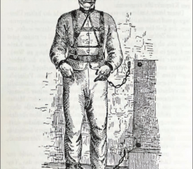 Bernhard Matter sicher verwahrt: Trotzdem wird er am Sonntag, 23. April 1854 ohne Fesseln ausserhalb seiner Zelle angetroffen. (Bild: Aus dem Buch Bernhart Matter von Nold Halder)
