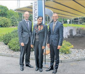 Die NAB informierte: Roger Keller, Leiter Region Aarau, Tanja Geiser, Leiterin Finanzmarktanalyse und Fausto Giardina, Leiter Private Banking. (Bild: zVg.)