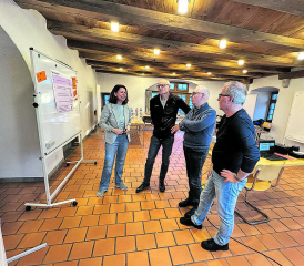 Arbeitsgruppe mit Karin Faes, Daniel Heggli, Markus Estermann und Jules Giger.