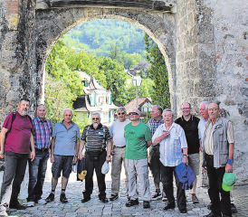 Auf Reisen: Der Männerchor Burg machte sich auf, um die Schönheiten von Thun zu entdecken. (Bild: zVg.)