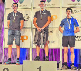 Daniel Hunziker (rechts) holte den Podestplatz in der Kategorie U18.