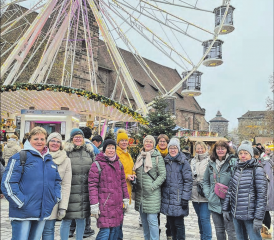 Der FTV Gontenschwil freute sich auf eine Tasse wärmenden Glühweins im Winterdorf von Nürnberg. (Bild: zVg.)