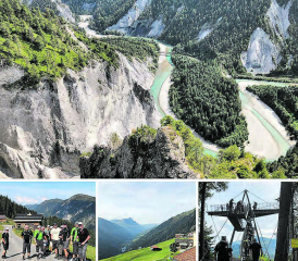 Auf der Vereinsreise: Die Mitglieder der Männerriege Zetzwil verbrachten zwei erlebnisreiche Tage im Bündnerland. (Bild: zVg.)