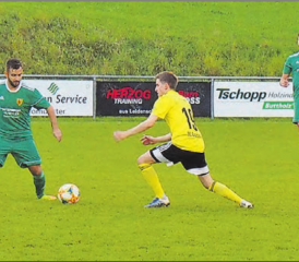 Die Freude war nicht von langer Dauer: Tobias Lang erzielte das 2:0 für die Michelsämter. (Bild: Christian Nistl)