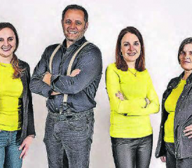 Der erste Vorstand der «Kulturi Leerau» (von links): Stefanie Mark, Präsident Francisco Baños, Corinne Pfister und Silvia Gehrig. (Bild: zVg.)