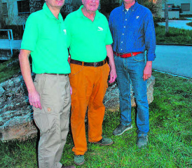 Gegenwart und Zukunft: Othmar Wey, Max Zurbuchen und Beat Meier.(Bild: grh)