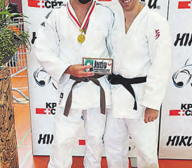 Erfolgreiche Kulmer an den Schweizermeisterschaften: Schweizermeister Dominic Sigrist (Master -81kg) und Philippe Kölliker, der die Medaillenränge knapp verpasste. (Bild: zVg.)