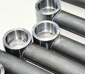 Sauber und präzise: Schweissnaht eines Lasers.