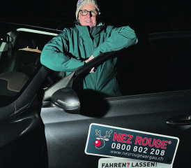 Bereit für die nächste Fahrt: Rebekka Graber ist Freiwillige bei Nez Rouge. (Bild: zVg.)