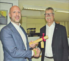 Stabsübergabe im Vorstand: Raphael Borer (li.) übernimmt das Präsidentenamt von Hannes Rösch. (Bilder: st.)