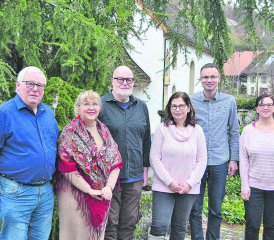 Die Kirchenpflege ist komplett: Walter Fasler, Pfarrerin Nadine Hassler Bütschi, Kirchenpflegepräsident Beat Gautschi, Monika Hugentobler, Alain Brem und Daniela Hunziker (v.l.). (Bild: zVg.)