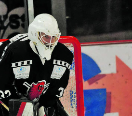 Red-Lions-Torhüter Andrin Kunz feierte gegen Bellinzona einen Shutout. (Bild: Roland Jaus)