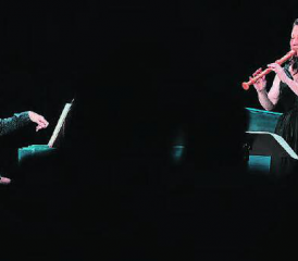 Eindrücklich: Die Darbietung von Tizian Naef (Cembalo) und Susanne Geist (Blockflöte). (Bild: Alexander Ponet, Kulturmanager)