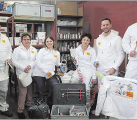 Das Team v.l.n.r.: Markus Steiner, Esther Steiner, Martina Moos-Steiner, Therese Hunziker, Philipp Gloor, Beni Jordi. (Bild: zVg.)