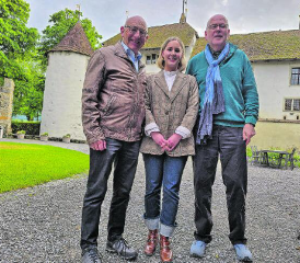 Wechsel im Vorstand: Rahel Urech als neues Mitglied wird flankiert vom bisherigen Präsidenten Max-Albrecht Fischer und dessen Nachfolger Fritz Thut. (Bild: gff/rli)