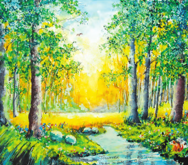 Traumwald … irgendwo im Seetal
Aquarell u Mt 50x60cm a Pa, 2025.
Gemäldebild und Text von Alberto Romer, Beinwil am See