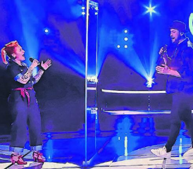 Begeisterte mehr als zwei Millionen Fernsehzuschauer: Mary Vogel im Duett mit Max Mutzke. (Bild: zVg.)