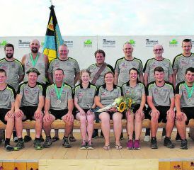 Das Team der Hornussergesellschaft Reinach zeigte in Gondiswil am 2er-Verbandsfest eine ausgezeichnete Leistung. (Bild: zVg.)