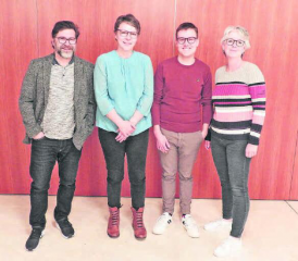 Der neue Vorstand der SP Hirschthal: Sandro Stocker, Sonja Morgenthaler, Sven Morgenthaler, Sabina Morgenthaler (von links). (Bild: zVg.)