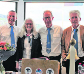 Voller Einsatz für die Schifffahrt: Ueli Haller, Thomas Lindenmann, Lotti Lüthi, Peter Haerry, Lukas Nauer und Christian Budmiger. (Bild: grh)