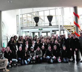 Die Jugendlichen des Jugendchors Seetal freuen sich auf den Workshop mit der Theatergesellschaft Beinwil am See.