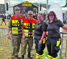 Kümmerten sich um die Gesundheit der Besucherinnen und Besucher: Das Sanitätsteam des Zivilschutzvereins aargauSüd und der Sanitätsverein Gränichen. (Bild: zVg.)