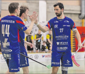 Zufriedene Gesichter: Lok Reinach zieht dank zwei weiteren Siegen als Qualifikationssieger in die Playoffs ein. (Bild: Roland Wick)