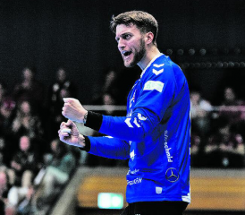 HSC-Torhüter Ivan Herceg hatte grossen Anteil an der erfolgreichen Aufholjagd und wurde als bester Spieler seines Teams ausgezeichnet. (Bild: Benjamin Faes, zVg.)