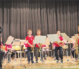 Die Nachwuchmusikanten gaben am Kinderkonzert der Musikgesellschaft Dürrenäsch schon ganz gehörig den Ton an. (Bild: zVg.)