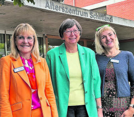 Gehen gemeinsam die Veränderungen der «Schiffländi» in Gränichen an (v.l.): Anna Ravizza (Zentrumsleiterin ad interim), Judith Baumann (Präsidentin des Stiftungsrates) und Tanja Cugovcan (Leitung Pflege und Betreuung). (Bild: ran.)