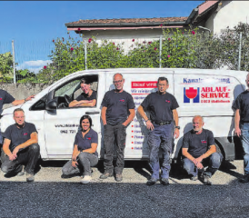 Das erfahrene und top motivierte Team der Ablauf-Service GmbH (v.l.): Marco Pendt, Marc Eisenring, Sandra Amiet, Sandra Bolliger, Christoph Mauch, Alfred Wiedmer, Didi Ritter, Stefan Bolliger. (Bild: zVg.)