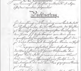 Pachtvertrag von 1872: Für den Seeanteil zum Betreiben einer Badeanstalt.