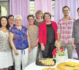 Der Vorstand und das Helferteam des Vereins «Sack & Pack» in den Lokalitäten der ehemaligen Täfelifabrik Halter in Beinwil am See. (Bild: msu.)